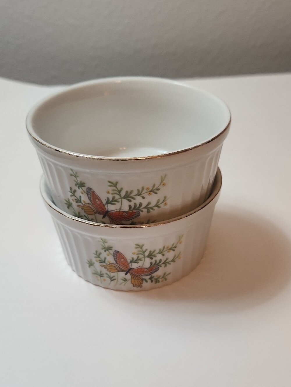 Ecstasy
by Shafford White Porcelain Butterfly Ramekins (Set of 2)